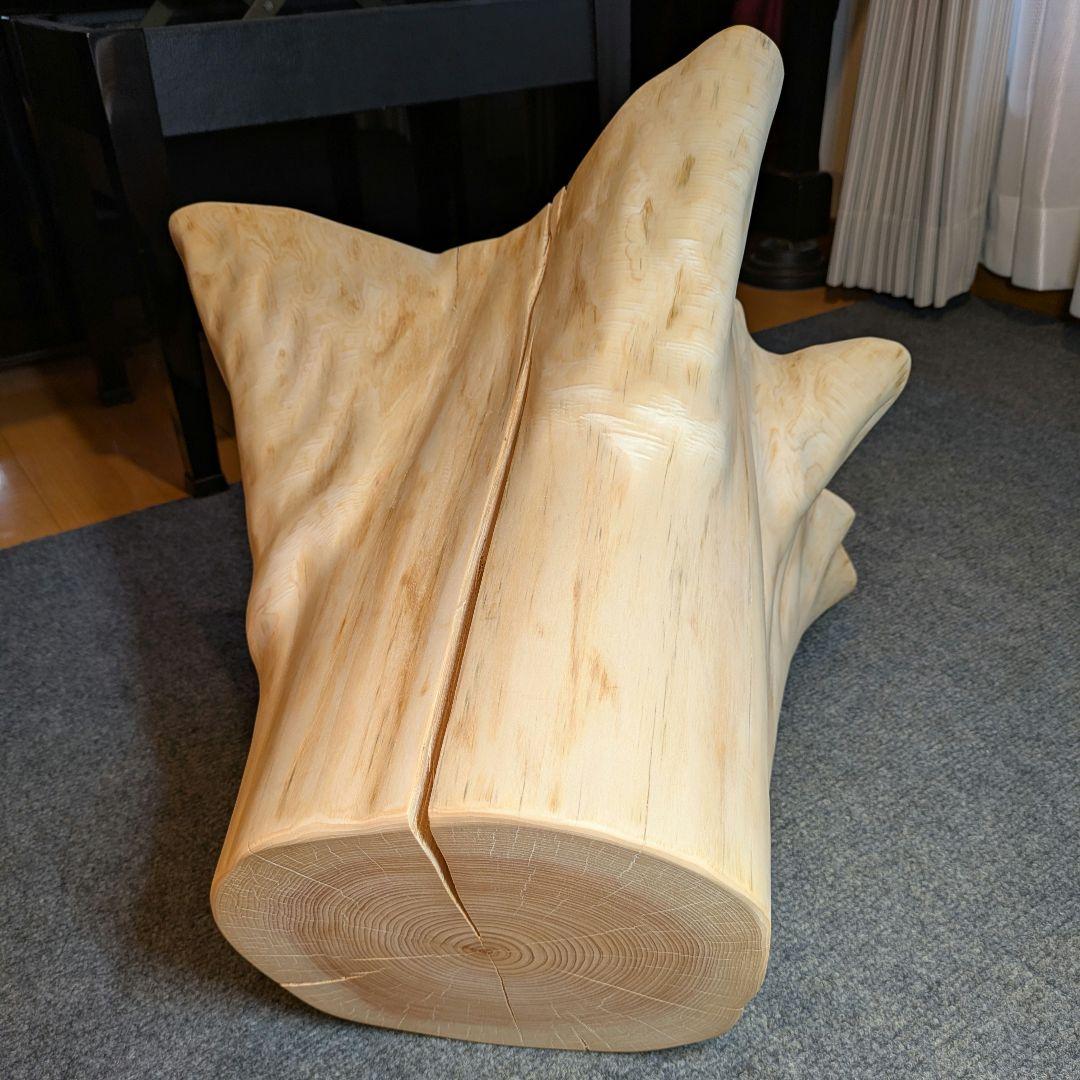 fromjapan6618　檜　切り株　丸太　椅子　スツール 高さ約40㎝