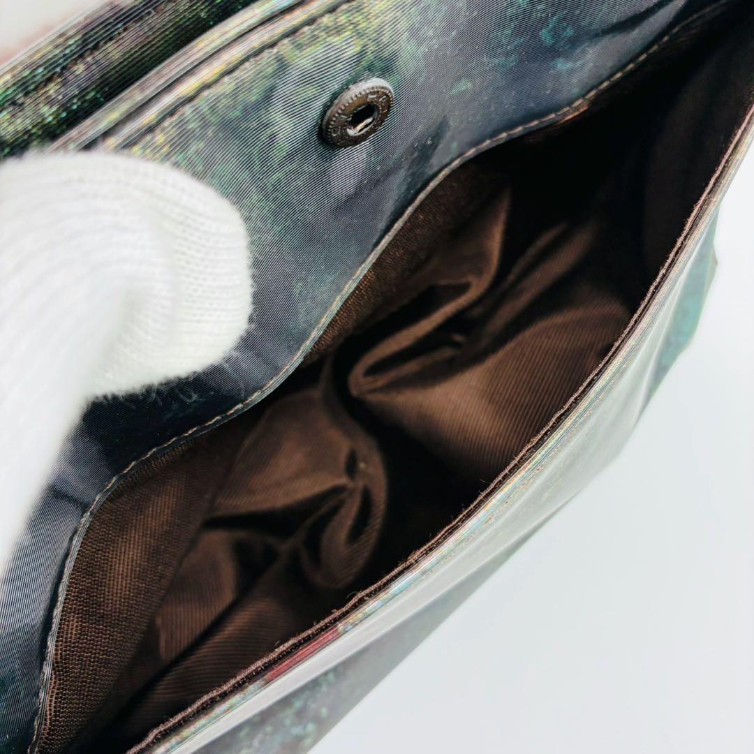 ゴルチエ Vサイバー 玉虫色 ショルダーバッグ メッセンジャーバッグ