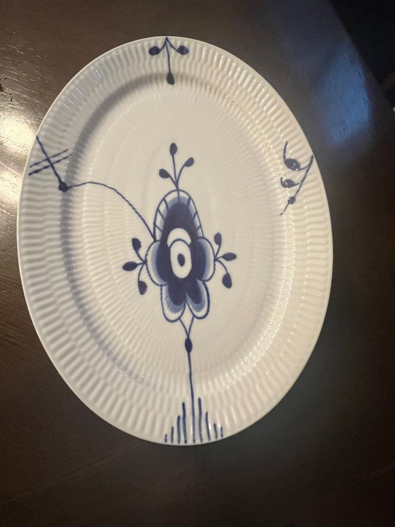 ロイヤルコペンハーゲン　ブルーフルーテッド メガ オーバル28 ディッシュ2枚