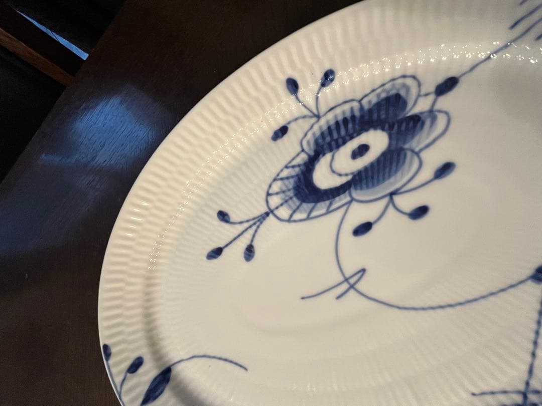 ロイヤルコペンハーゲン　ブルーフルーテッド メガ オーバル28 ディッシュ2枚