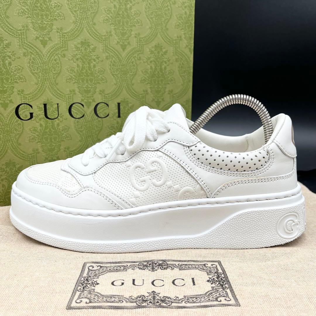 美品✨ グッチ ジャンボGG インターロッキング レディース スニーカー