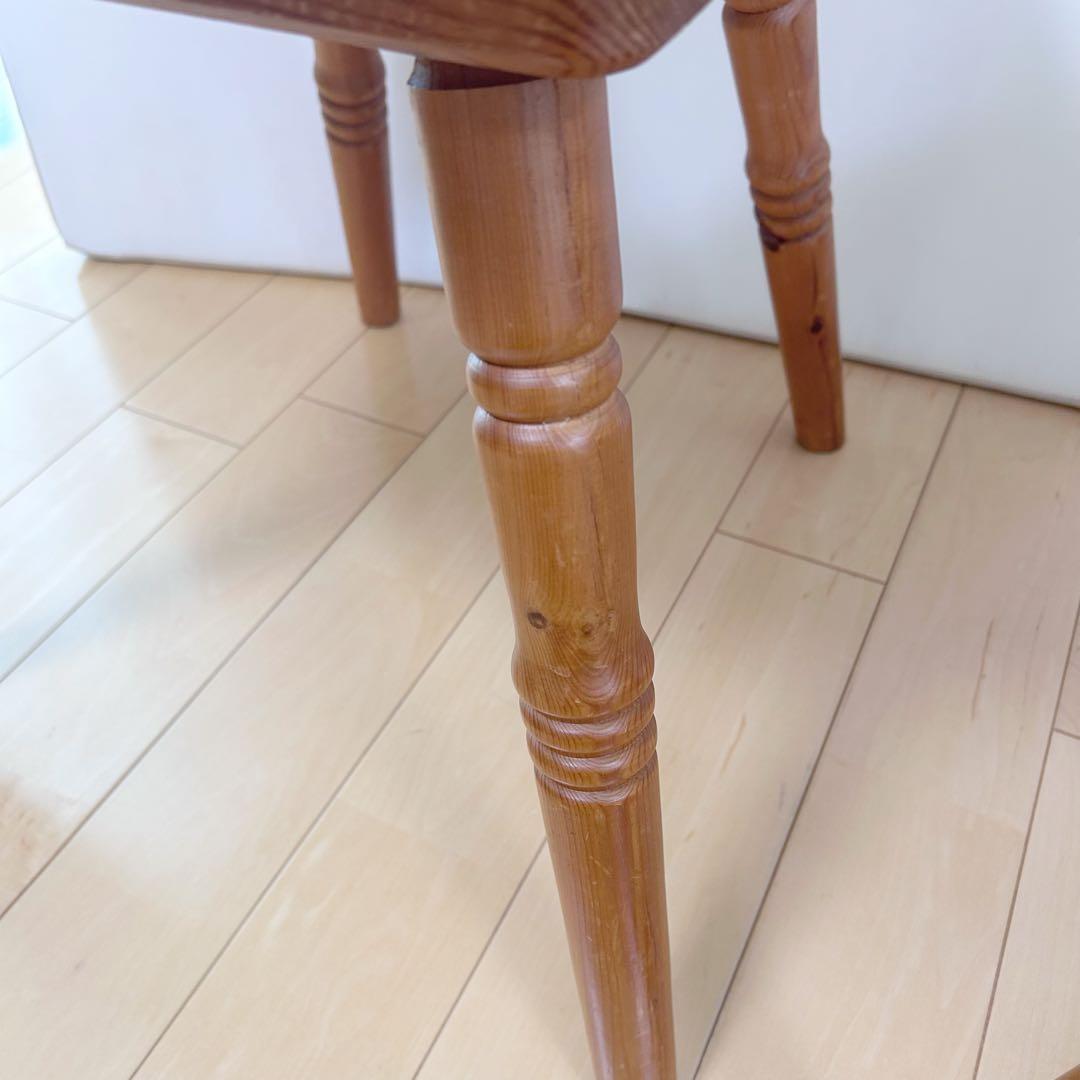 木の温もり　カントリー　ウッドチェア　ダイニング　2脚セット ハート形