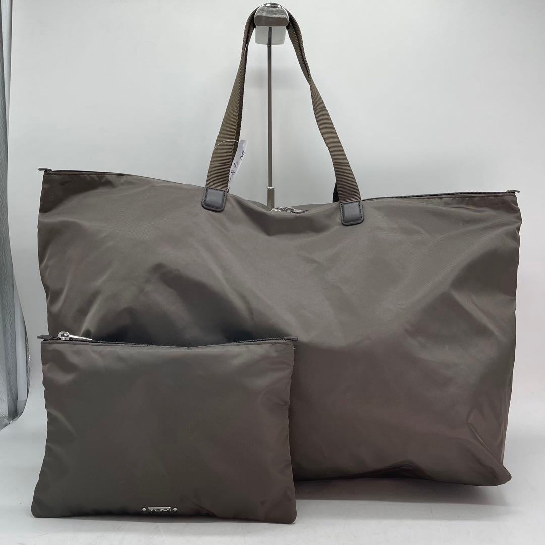 BN4871□TUMI トートバッグ 折りたたみ ジャストインケース ポーチ付き