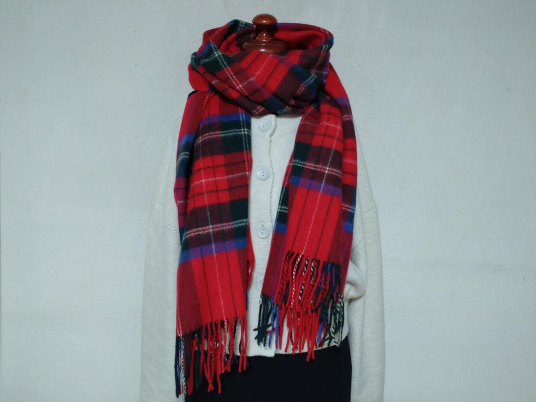 【美品】マイダルタニアン カシミヤチェックストール　シンゾーン　shinzone