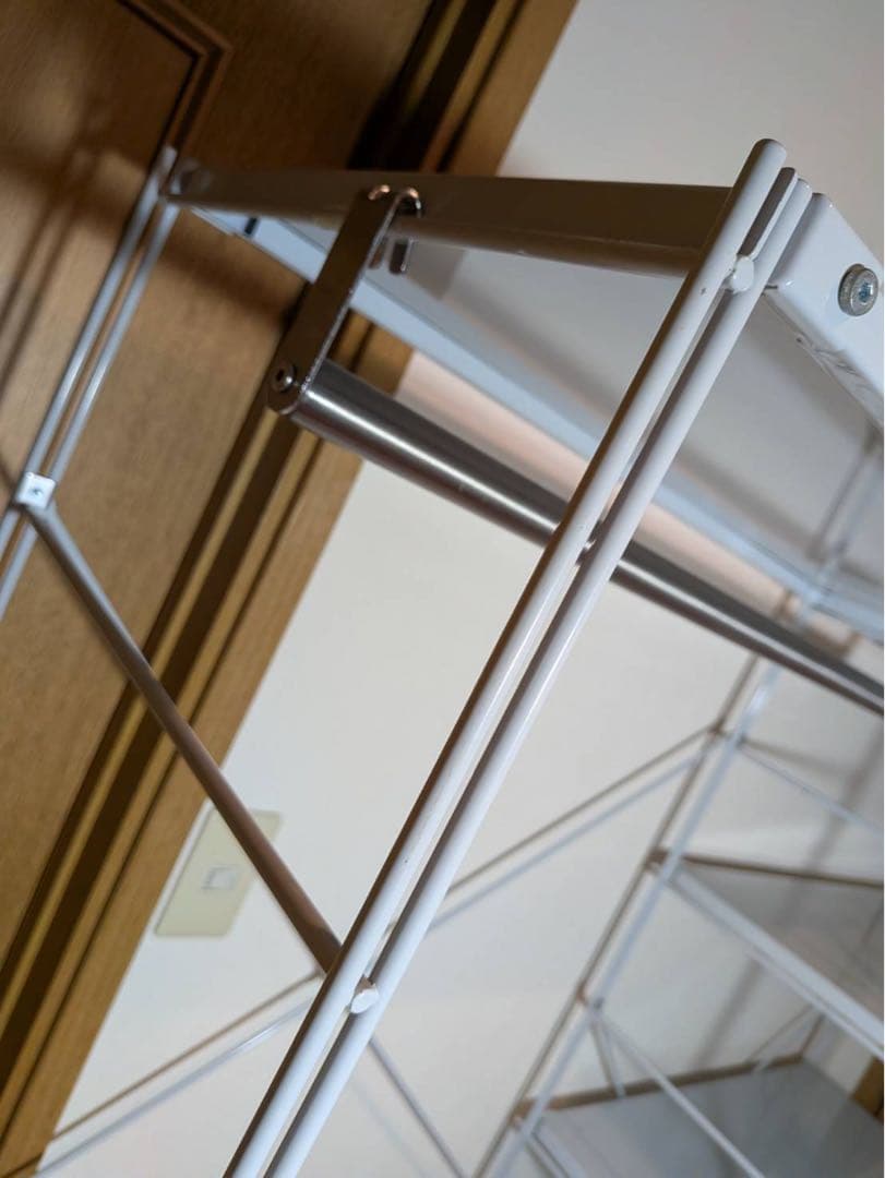 ■送料込■無印良品 スチールユニットシェルフ ワードローブ 棚 衣類収納 グレー