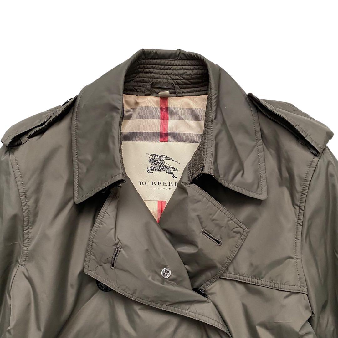 【極美品】 バーバリー トレンチコート 中綿 現行モデル カーキ ノバチェック