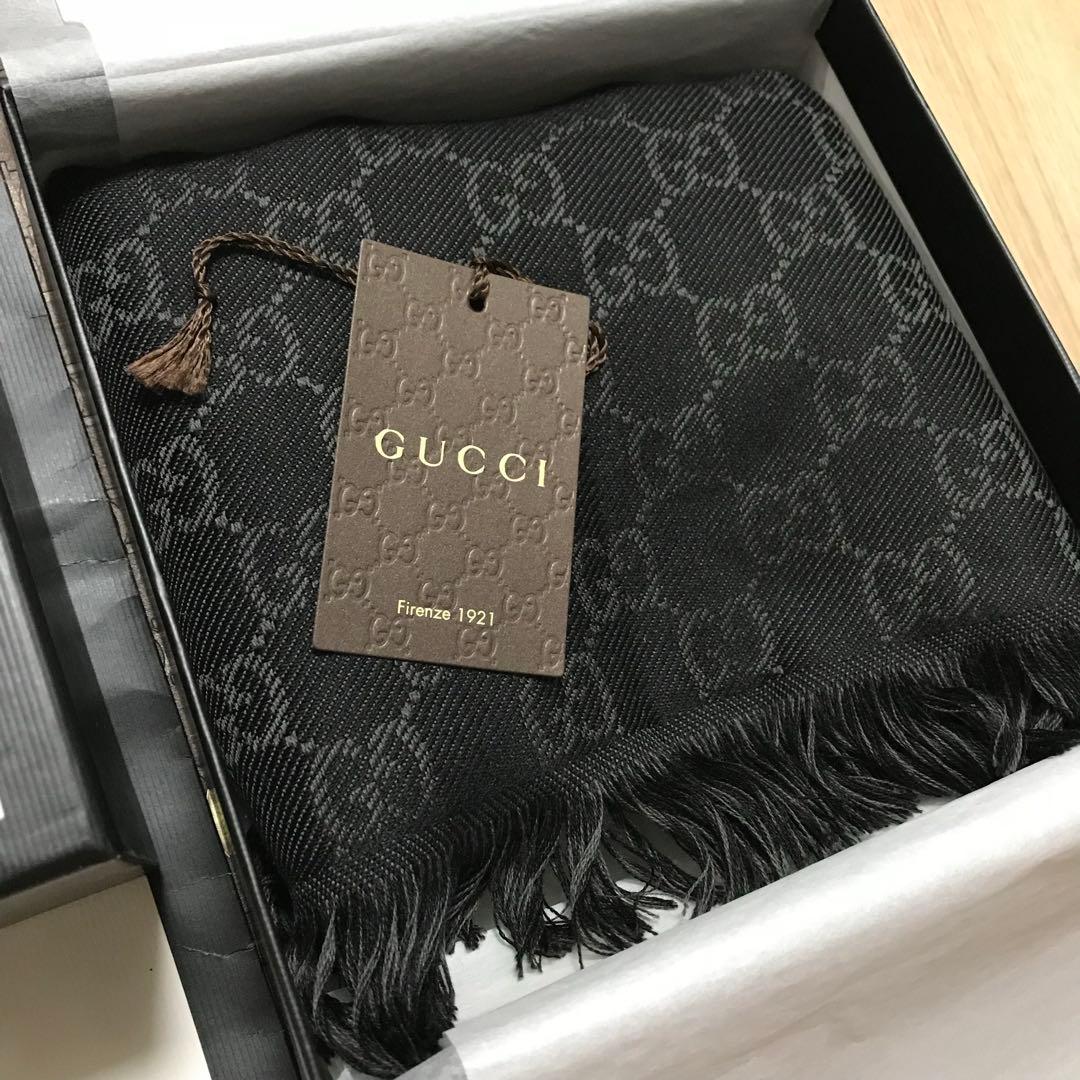 定番新品正規✨GUCCIマフラー✨グッチマフラー❗️箱紙袋セット　グッチ