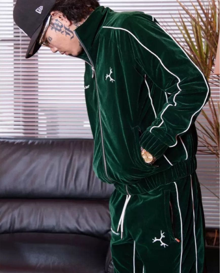 groovy ベロア パンツ グリーン