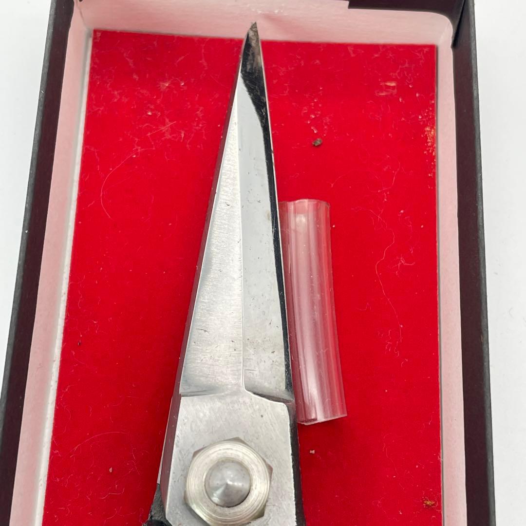 【M38】本革巻　おの義刃物　双刃型　両刃芽切鋏　8インチ　剪定鋏