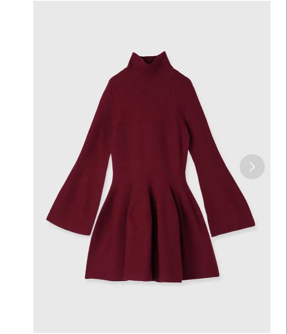 anuans アニュアンス　フレアーミニニットワンピース　未使用