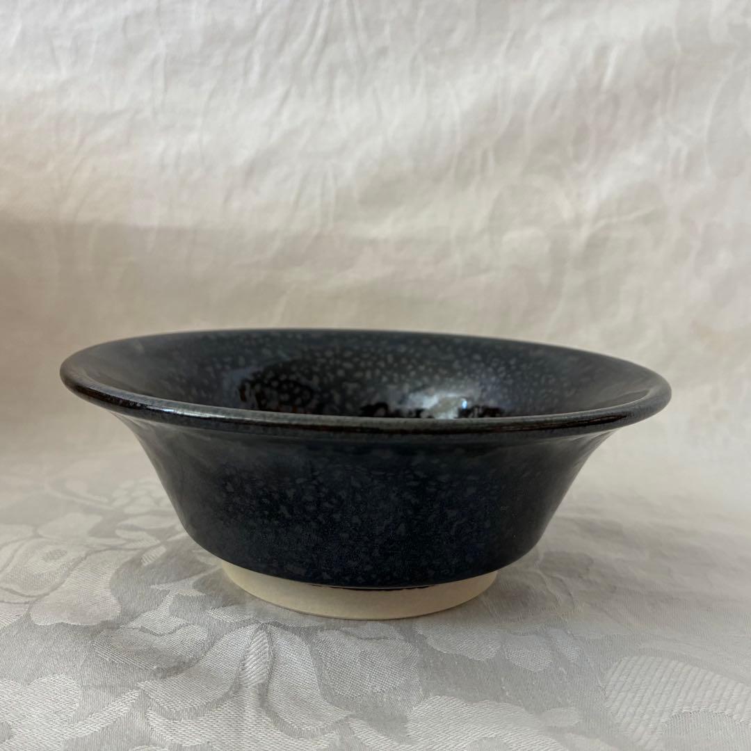 作家物 永見鴻人作 油滴天目 組鉢 中鉢 5客セット 骨董品 桐箱入り