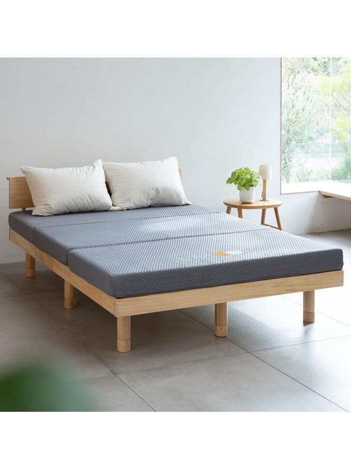 ノンスプリングマットレス ダブルサイズ グレー