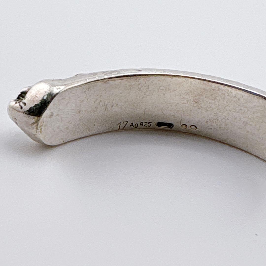 グッチ タイガーヘッドバングル キャットブレスレット 17 シルバー 925