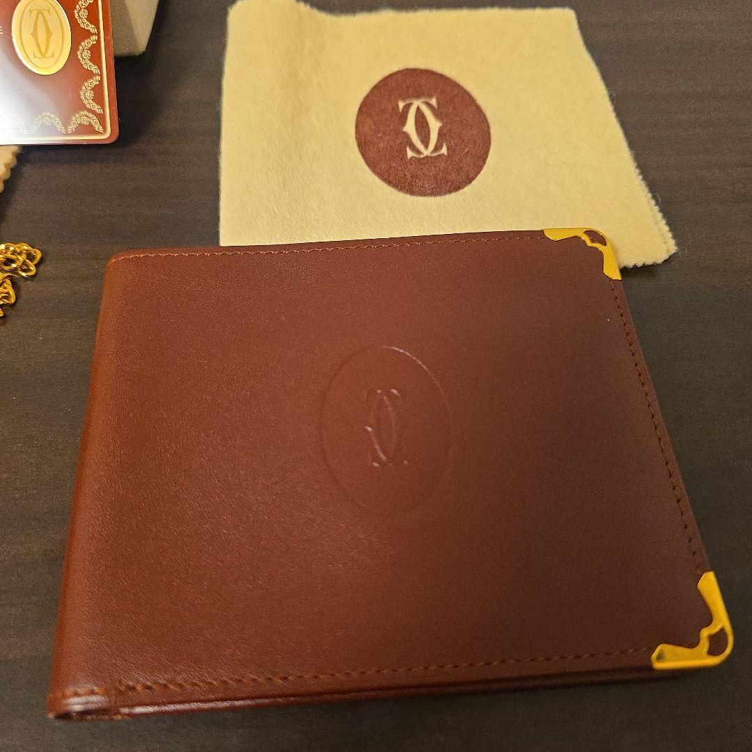 Cartier　マストライン　ケース　ポーチ　チェーン付　札入れ　セット