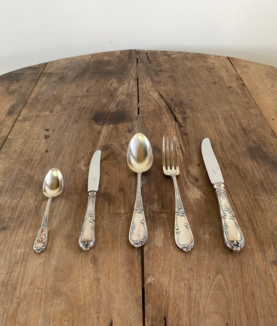アンティーク カトラリー 5セット シルバー テーブルウェア フランス 装飾