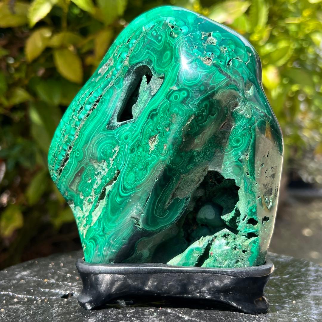 ✨癒される発色と模様✨高いヒーリングパワー✨天眼 マラカイト 原石 天然石