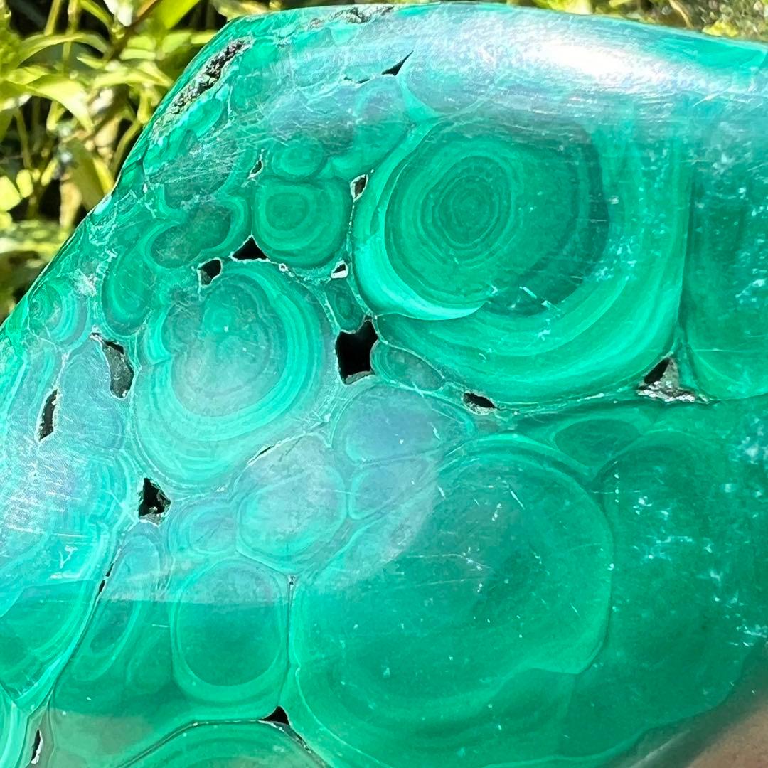 ✨癒される発色と模様✨高いヒーリングパワー✨天眼 マラカイト 原石 天然石