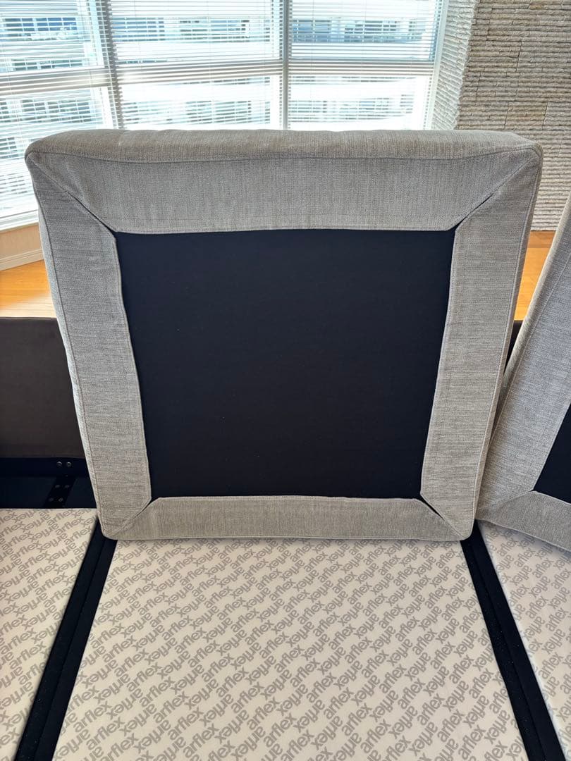 arflex BRERA クッション グレージュ 89×89 2個セット