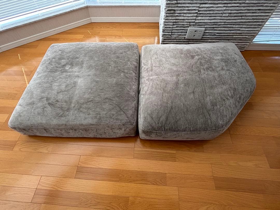 arflex BRERA クッション グレージュ 89×89 2個セット