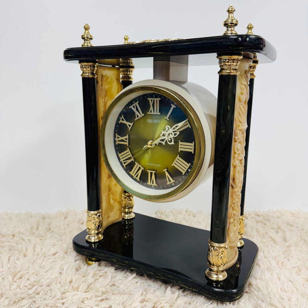 【希少】 SEIKO 置時計 TZ614 動作確認済み 非売品 アンティーク