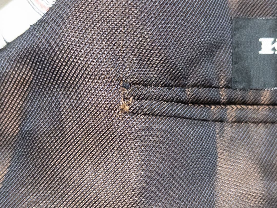 KITON キートン カシミヤ100% ハウンドトゥース コート 48 ブラウン