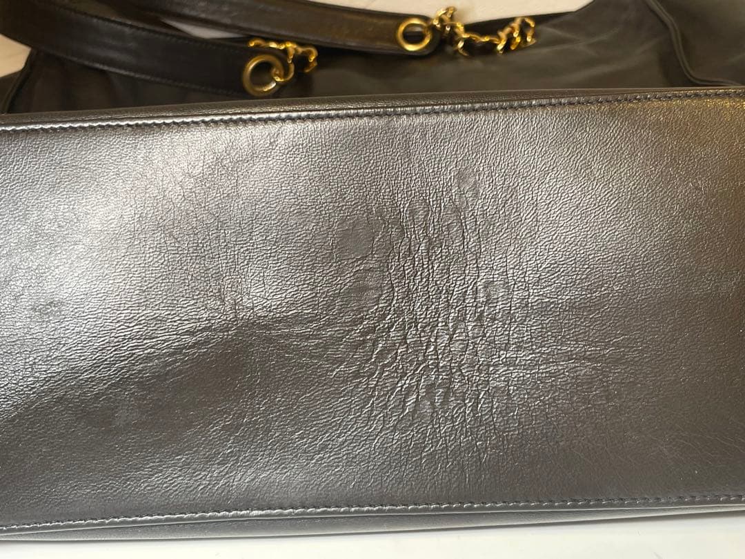 【極美品】CHANEL トートバッグ　チェーン　ラムスキン　ブラック　シール付き