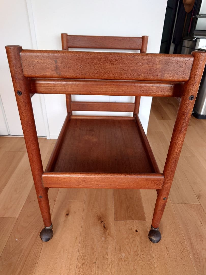 デンマーク製 北欧ビンテージ ワゴン 60s チーク