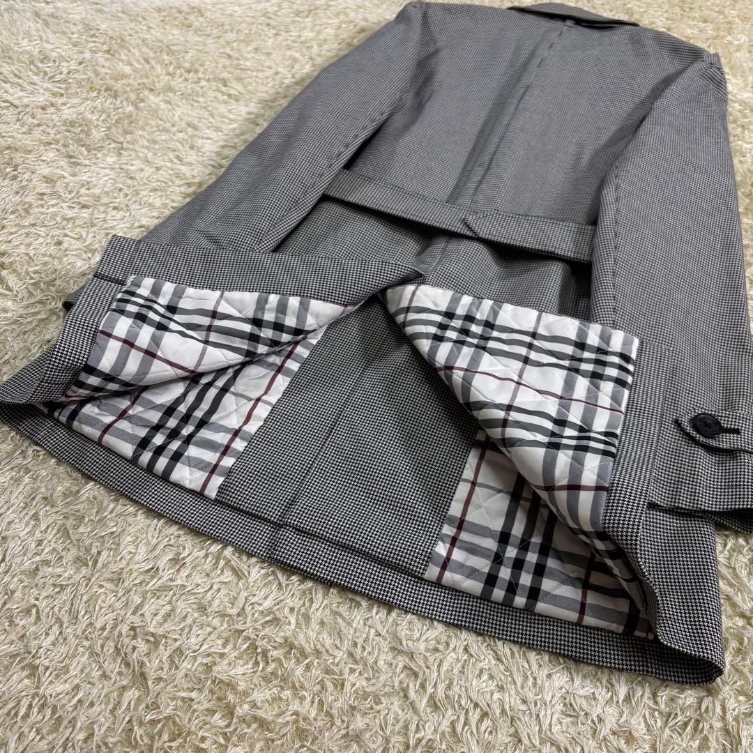 バーバリーブラックレーベル　千鳥格子　ノバチェック　ベルト　キルティング