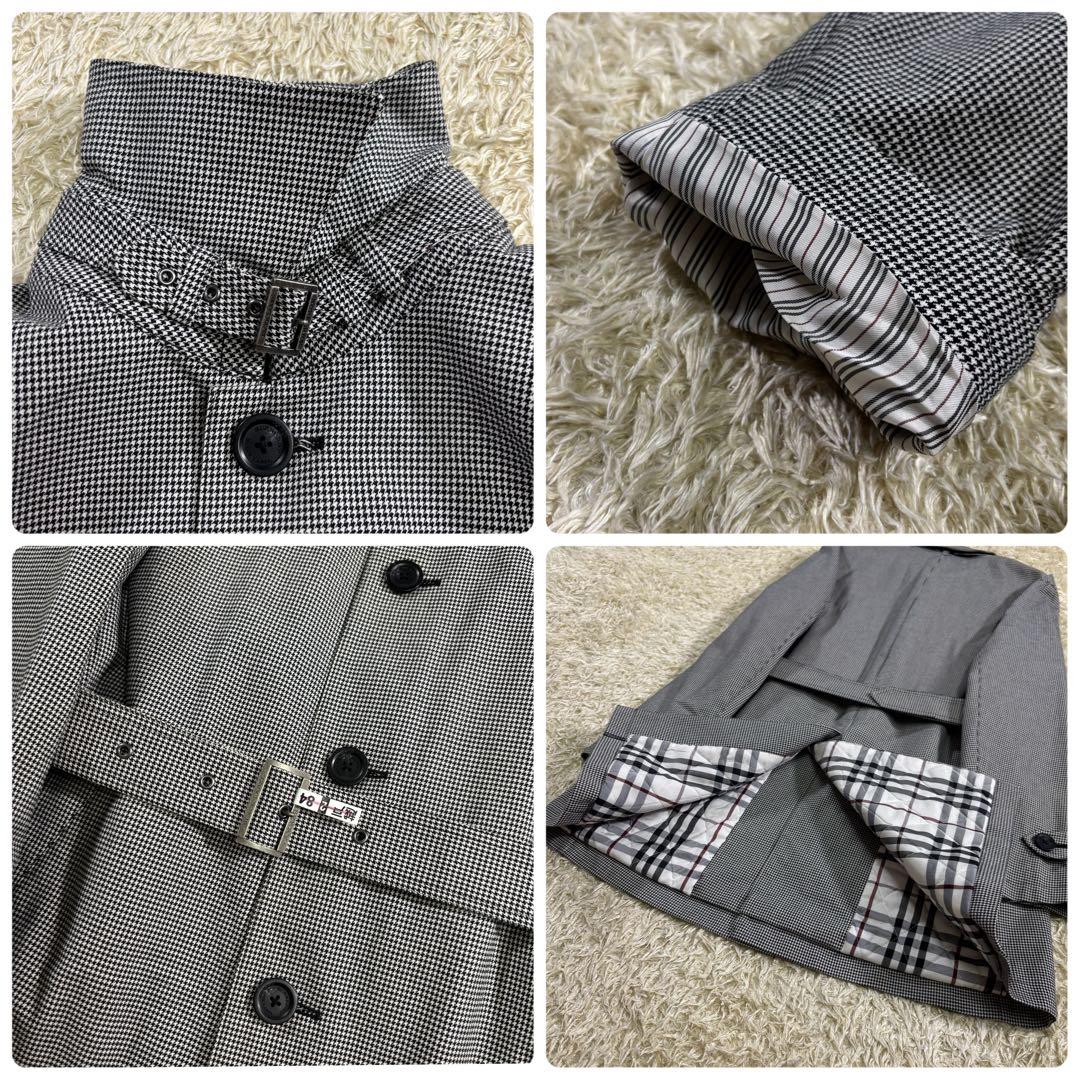 バーバリーブラックレーベル　千鳥格子　ノバチェック　ベルト　キルティング