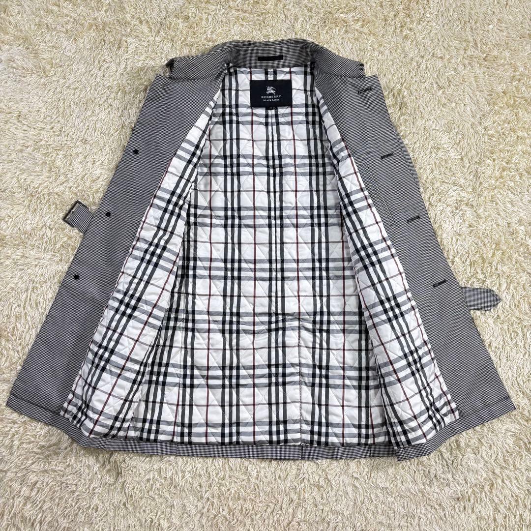 バーバリーブラックレーベル　千鳥格子　ノバチェック　ベルト　キルティング