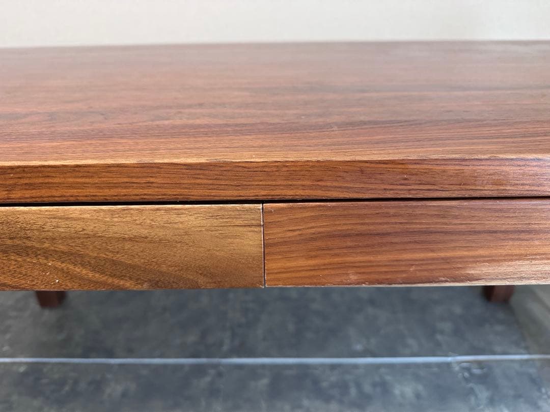 【無印良品】ダイニングテーブル 引出付 140×80cm　ウォールナット材