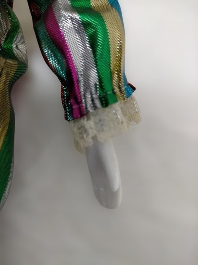 アンティーク　ヴィンテージ　虹色　ピエロ陶器人形　250702-8Y