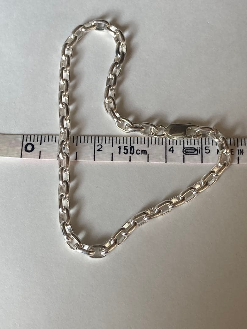 silver925ブレスレット長小豆