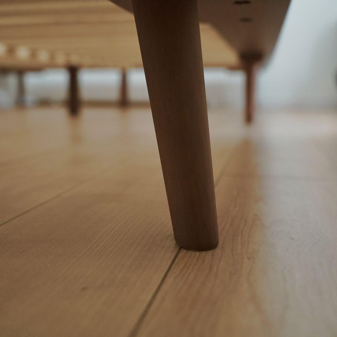 【極美品】高級感ある木製ダブルベッドフレーム モダン　送料込み