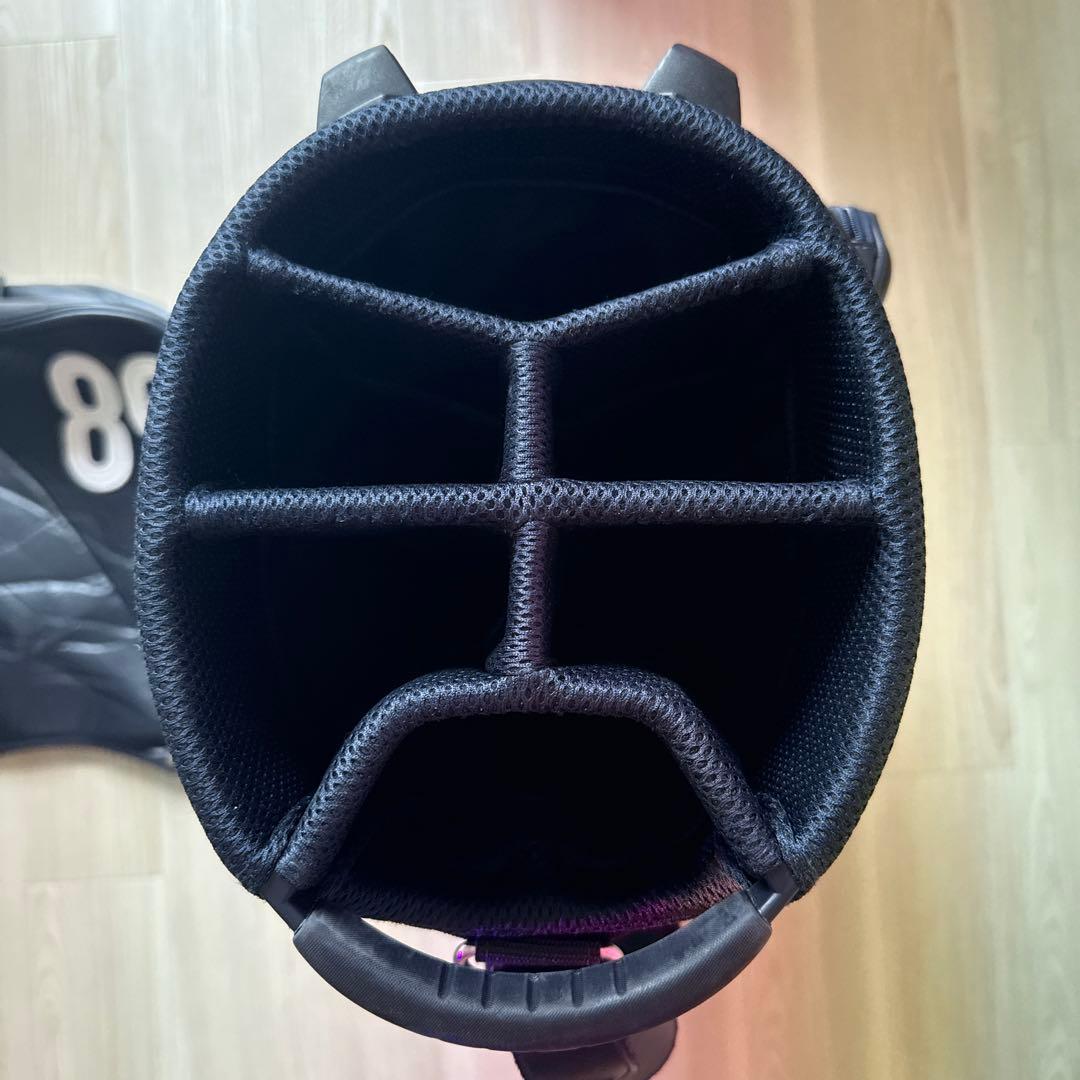 パーリーゲイツ　キャディバッグ　ショルダー式　スタンド式　紺　ネイビー　ゴルフ