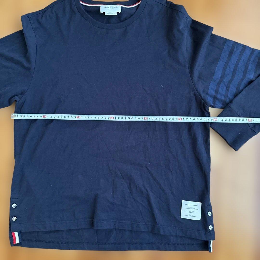 【美品】Thom Browneトムブラウン ネイビー長袖カットソーサイズ3