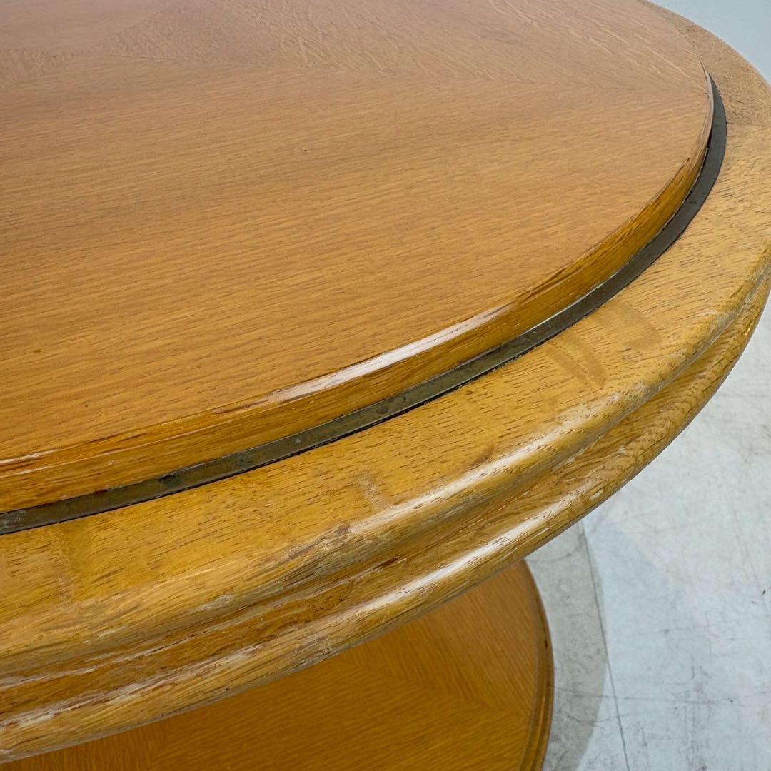 アンティーク調　コーヒーテーブル　カフェテーブル　丸テーブル　木製 2/4