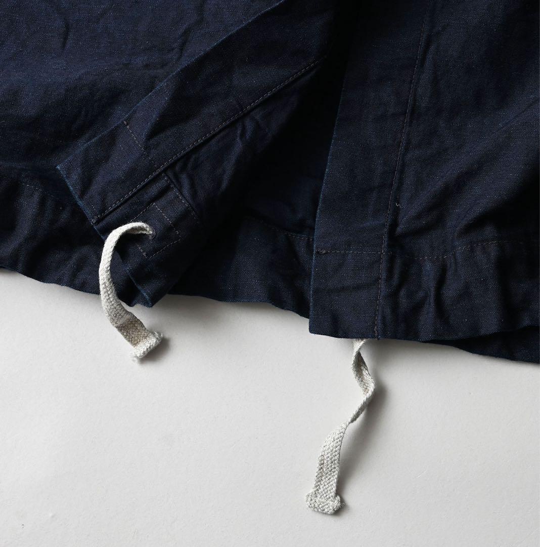 45R 45rpm バックサテンのカーゴスカート（インディゴ）　未使用