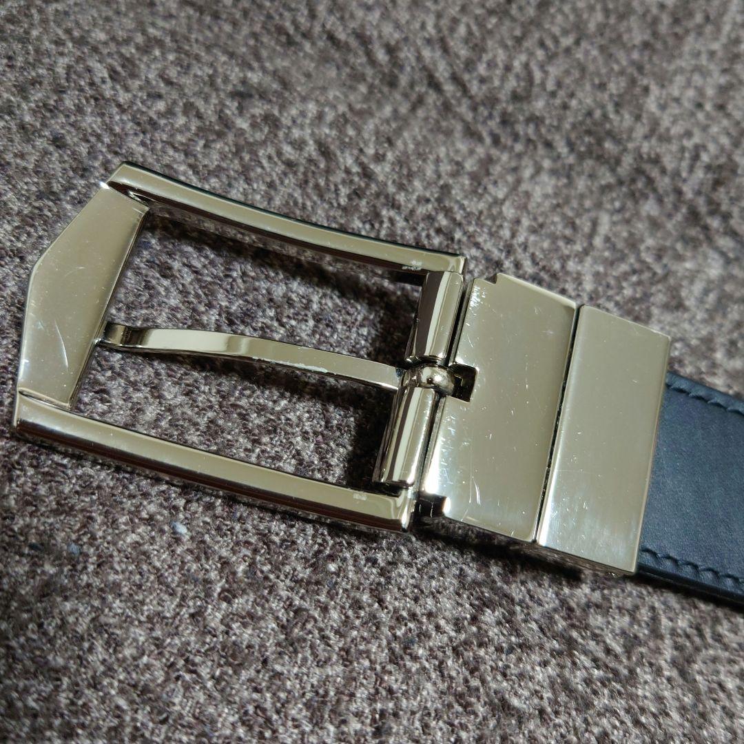 ブラックレーベル クレストブリッジ リバーシブルベルト レザー 牛革 本革 黒