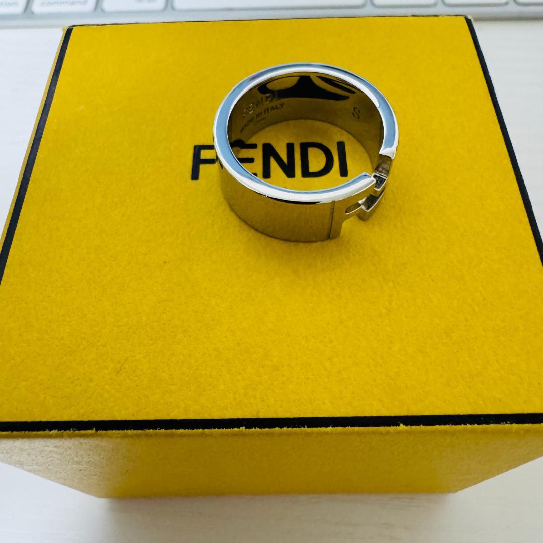 美品　FENDI フェンディ　FFリング　ズッカ　Sサイズ　箱付　18号