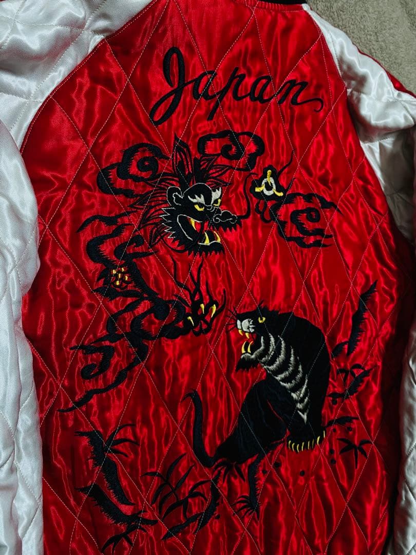 美品 テーラー東洋 龍虎鷲 ２面用 日本限定 スカジャン unisex レーヨン