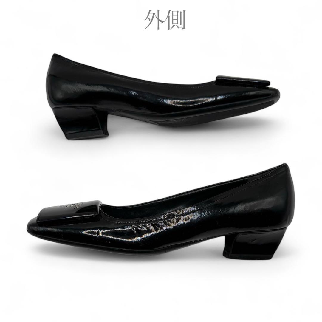 【美品】 PRADAパンプス ブラック 22.5cm ヒール約3.5cm 希少