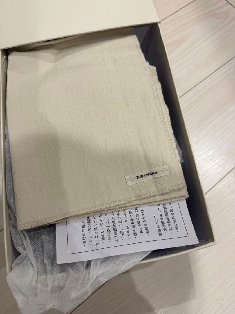 新品未使用_todayful Squaretoe Leather Sabot