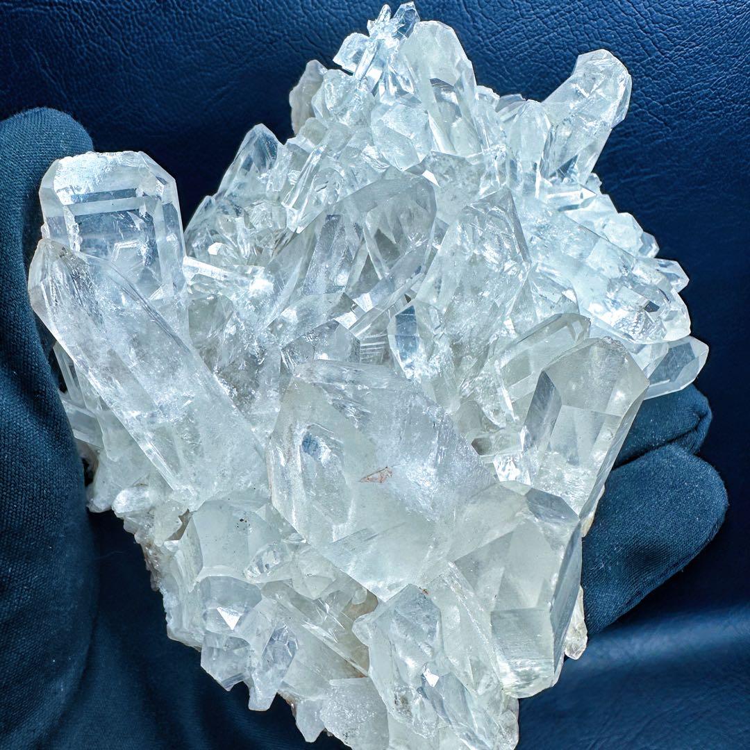 希少高透明度❗️マニカラン産キラキラ☆ヒマラヤ水晶クラスター超強いパワーA1396