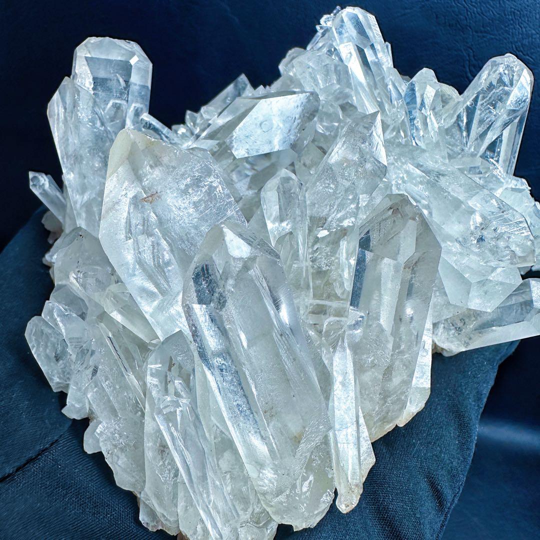 希少高透明度❗️マニカラン産キラキラ☆ヒマラヤ水晶クラスター超強いパワーA1396