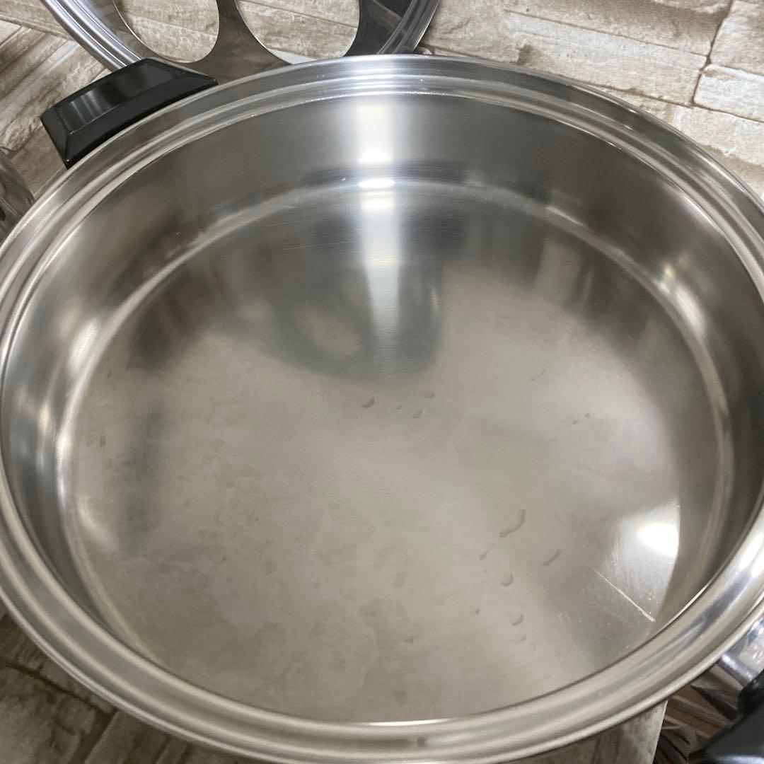 ロイヤルクイーン　ガス仕様　6コート、大フライパン、大蓋一枚、大ラック　　中古品