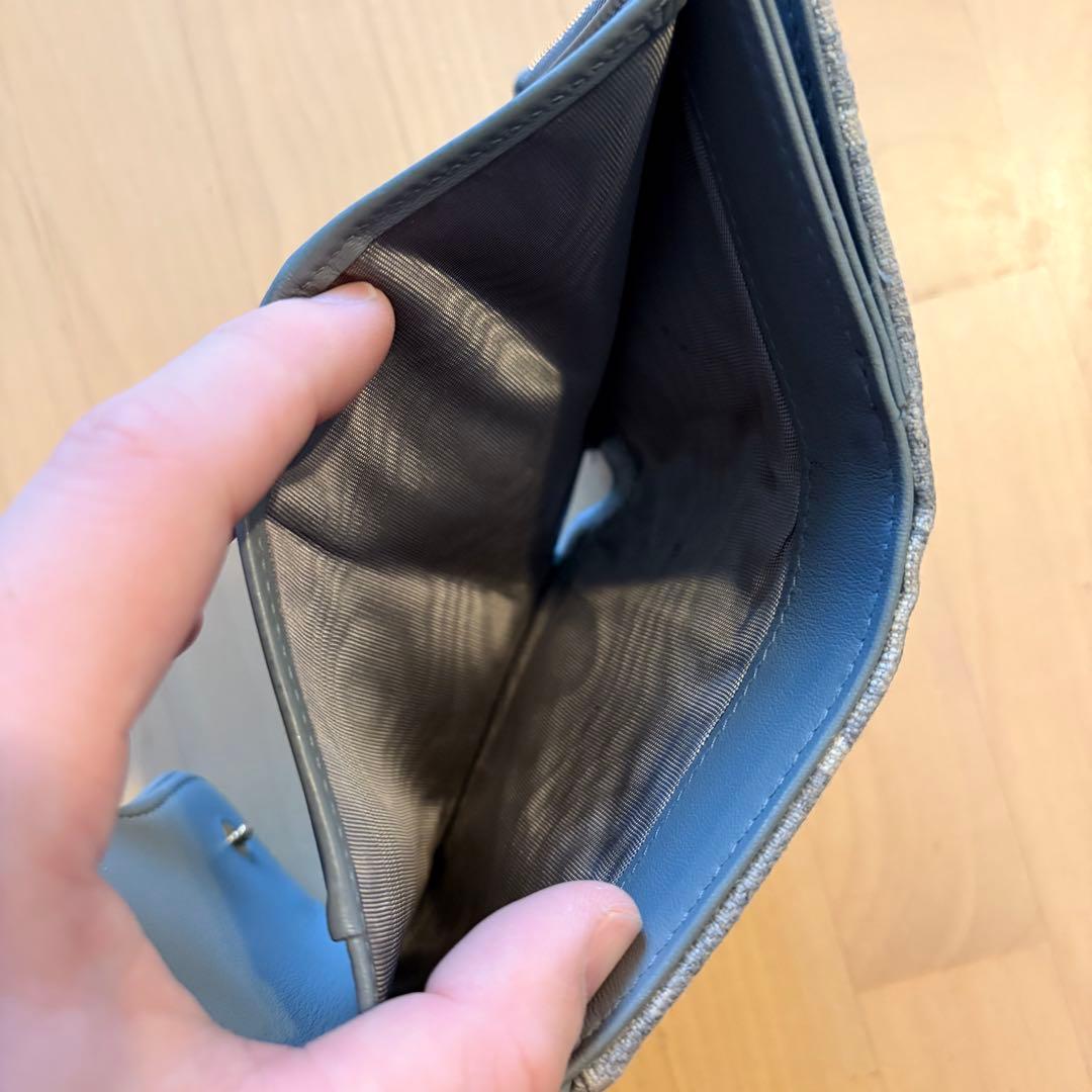 Christian Dior 三つ折り財布 グレー　中古