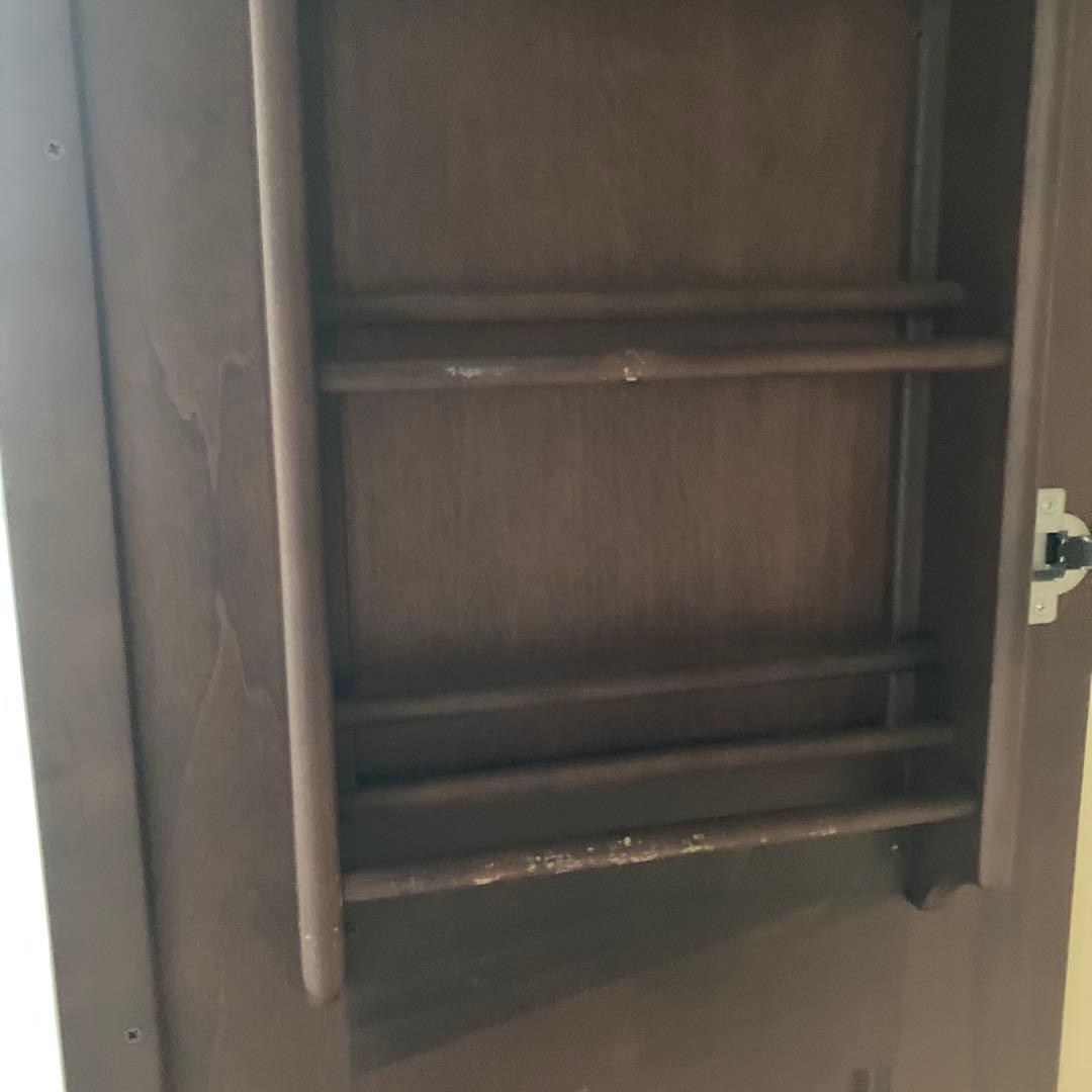 ダークブラウン木製洋服タンス　府中家具