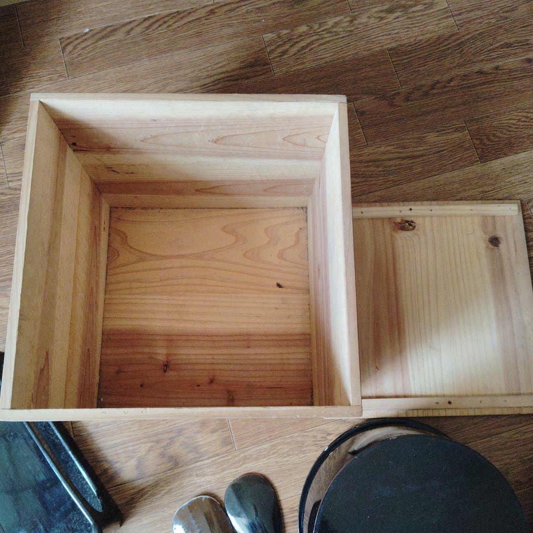 希少　昭和レトロ　お櫃、しゃもじ、膳台、木箱