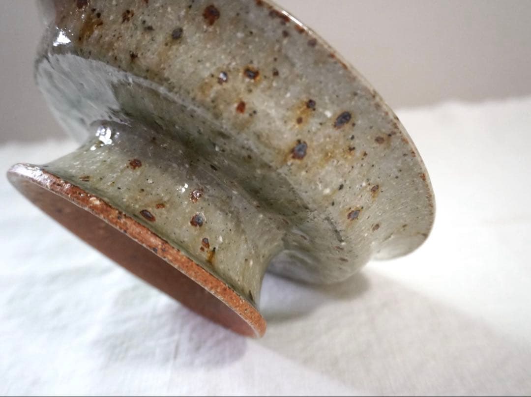 宮城陶器_ 宮城正幸 脚付き 青磁釉　お皿